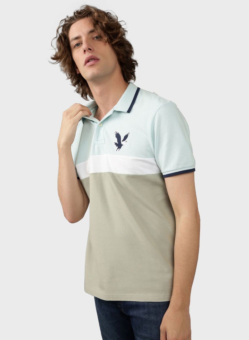 Logo Detail Short Sleeve Polo Shirt