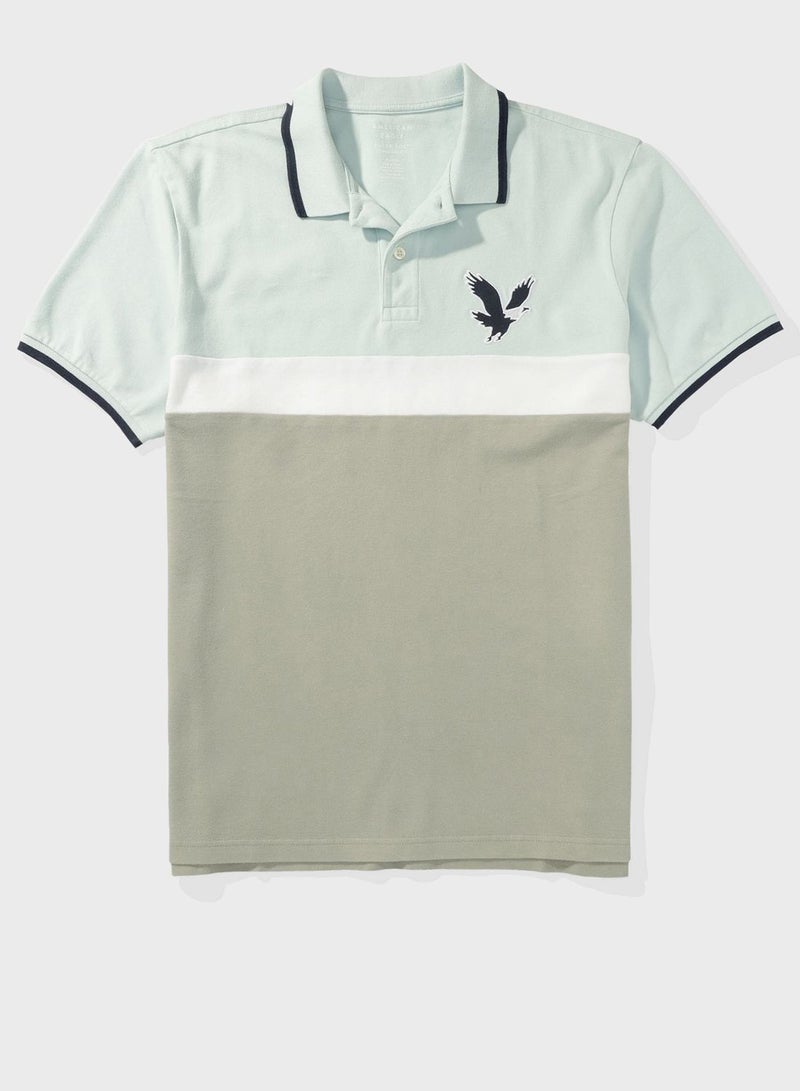 Logo Detail Short Sleeve Polo Shirt