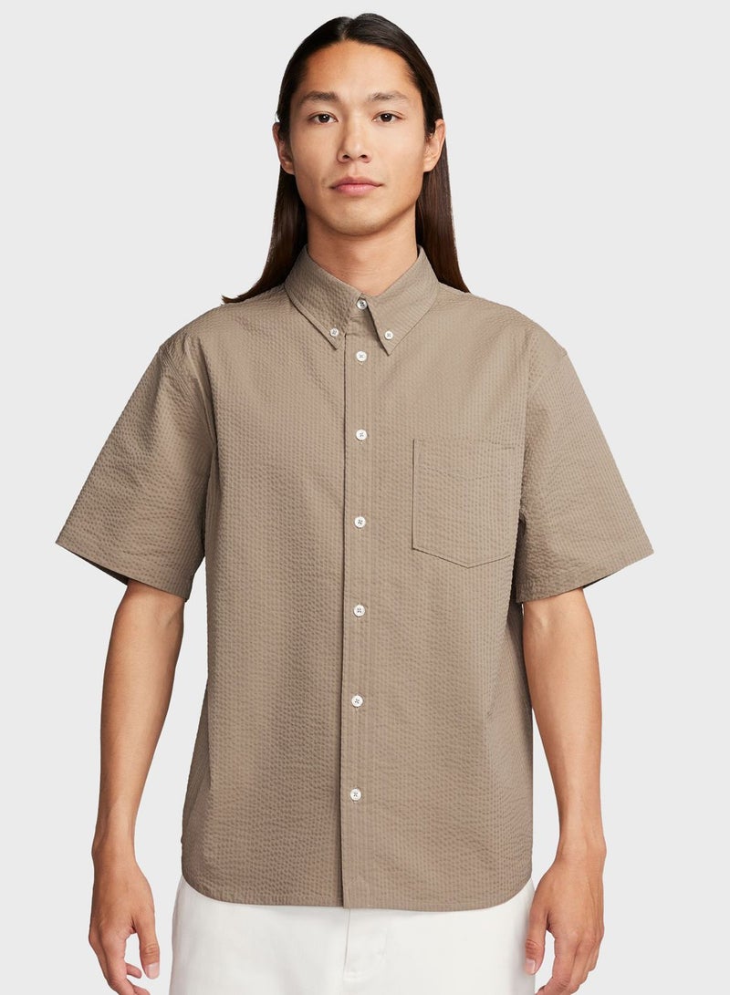 Seersukr Button Down Shirt