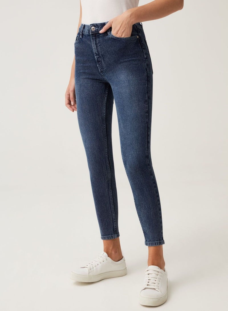 OVS Womens Skinny-Fit Crop Jeans