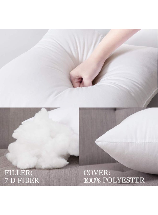 Miulee 20 X 20 Pillow Inserts  Set Of 2  - Throw Pillows Insert Premium Pillow Stuffer Square Form For Decorative Cushion Bed Couch Sofa