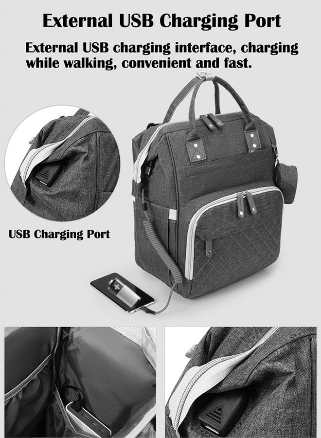 Stylish Multi-Functional Waterproof Baby Large Capacity Durable Travel Diaper Bag