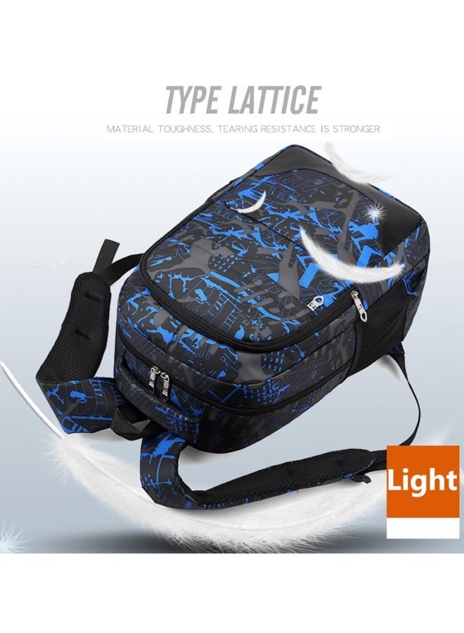 3Pcs School Bags,Children School Backpack,School Bags for Teenagers,Large Capacity Backpack,Waterproof Backpacks,3 in 1 School Bag,Lunch Bag and Pencil Case