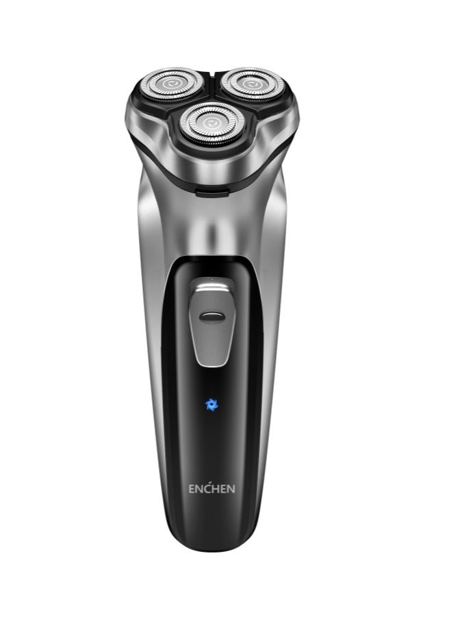 Electric Rotary Shaver Men 3D Floating Blades Washable Type-C USB Rechargeable Shaver