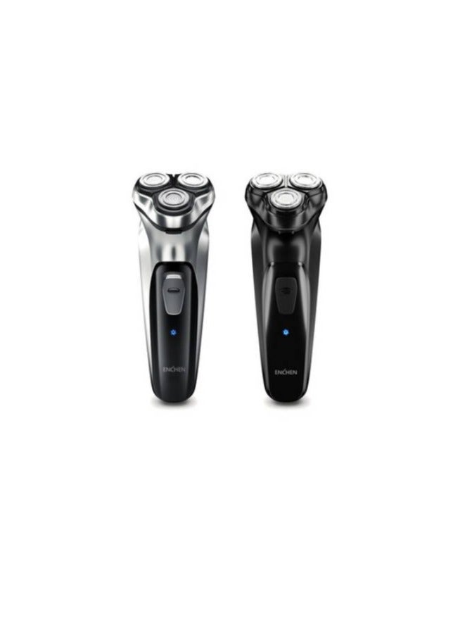 Electric Rotary Shaver Men 3D Floating Blades Washable Type-C USB Rechargeable Shaver