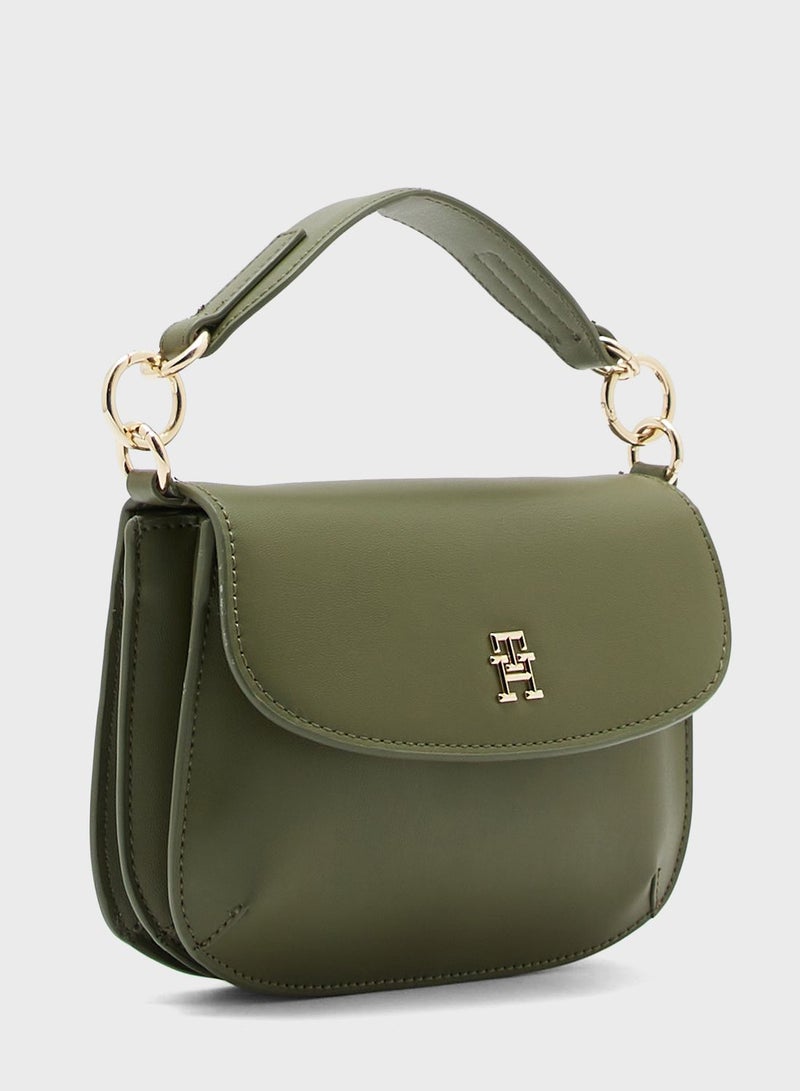 Flap Over Top Handle Crossbody