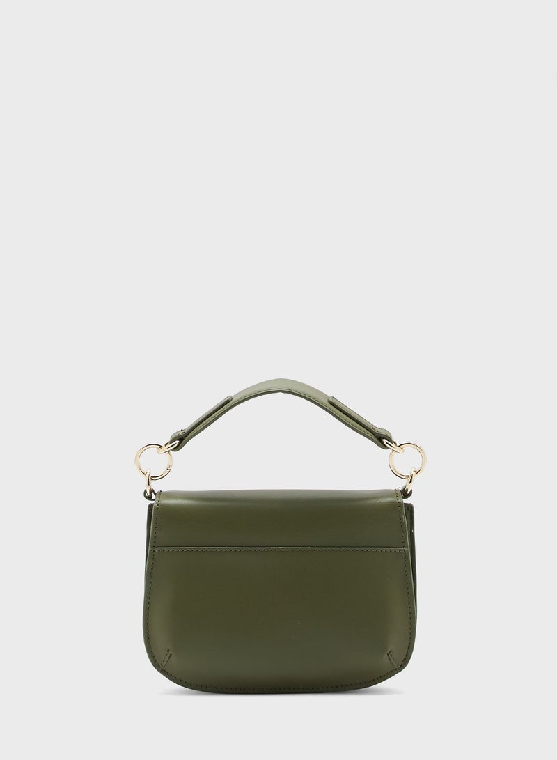 Flap Over Top Handle Crossbody