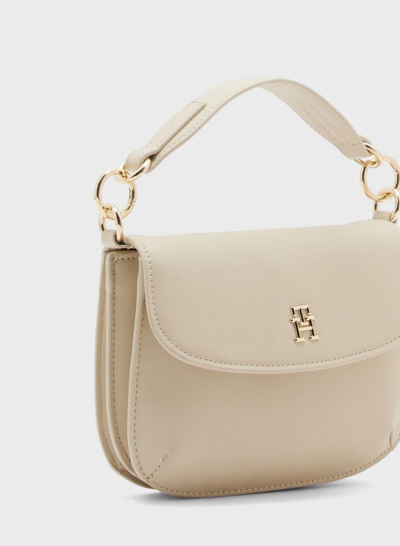 Flap Over Top Handle Crossbody