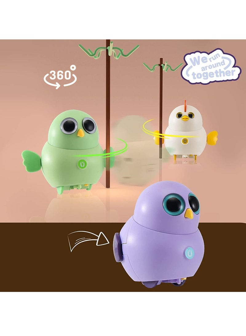 Swinging Chicken Toy, 6 Pcs Electric Walking Animal Walking Chick Team, Funny Swing Squad Can Fixed-Point Toddler Toys for Kids, Children, Toddler