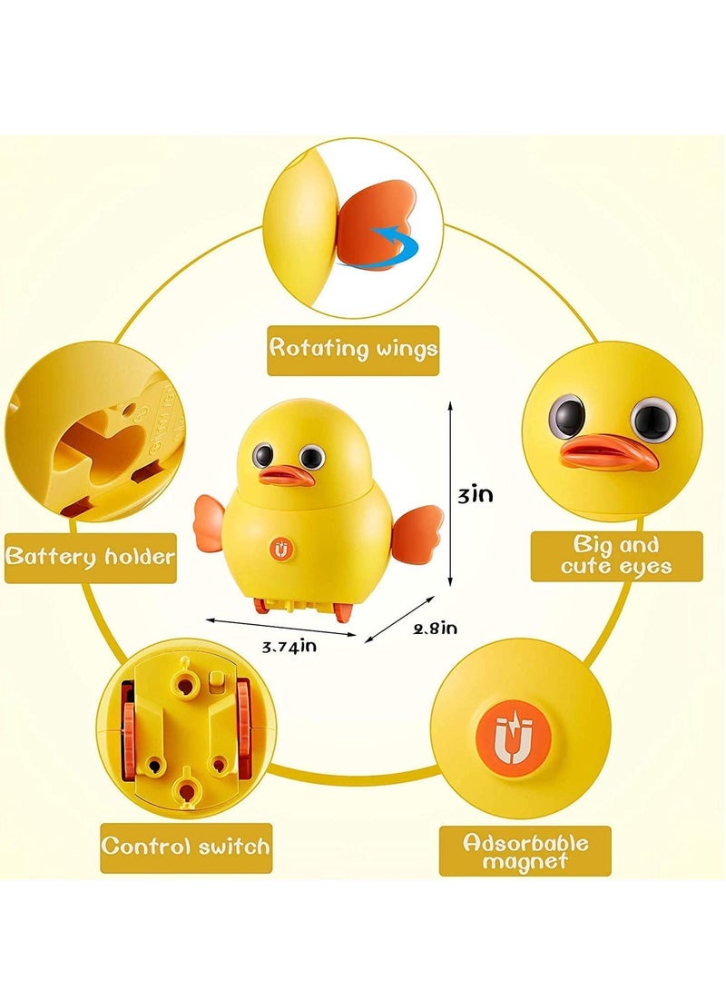 Swinging Chicken Toy, 6 Pcs Electric Walking Animal Walking Chick Team, Funny Swing Squad Can Fixed-Point Toddler Toys for Kids, Children, Toddler