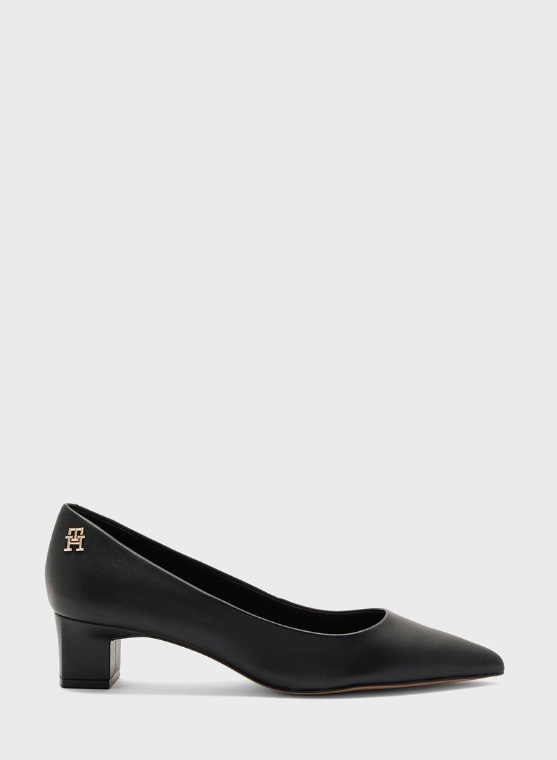 Pointed Toe Mid Heel Pumps