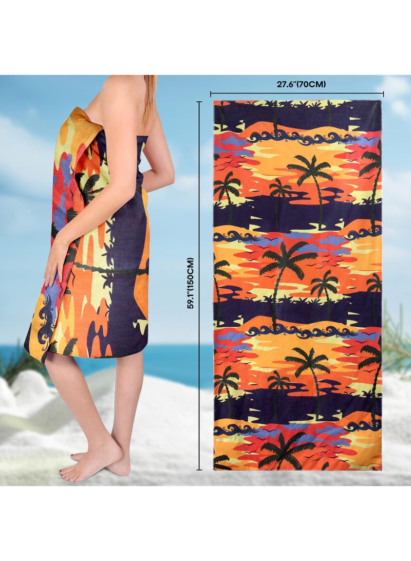 Microfiber Quick-drying Single-sided Printed Beach Swimming Holiday Beach Towel