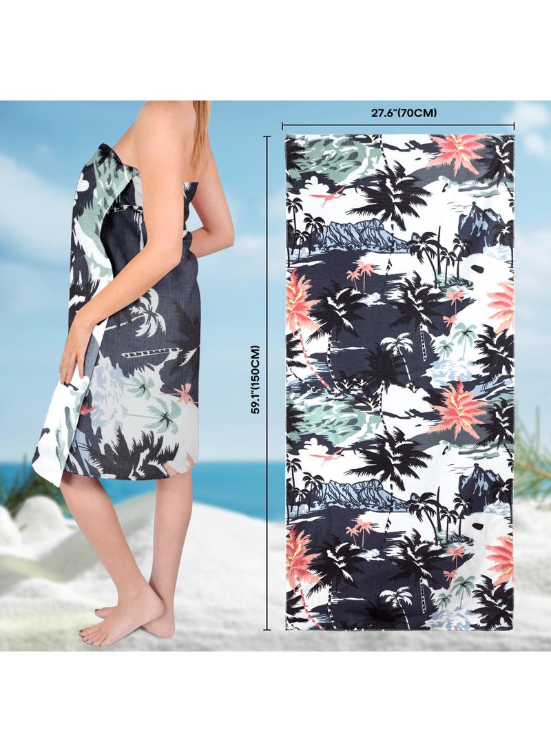 Microfiber Quick-drying Single-sided Printed Beach Swimming Holiday Beach Towel