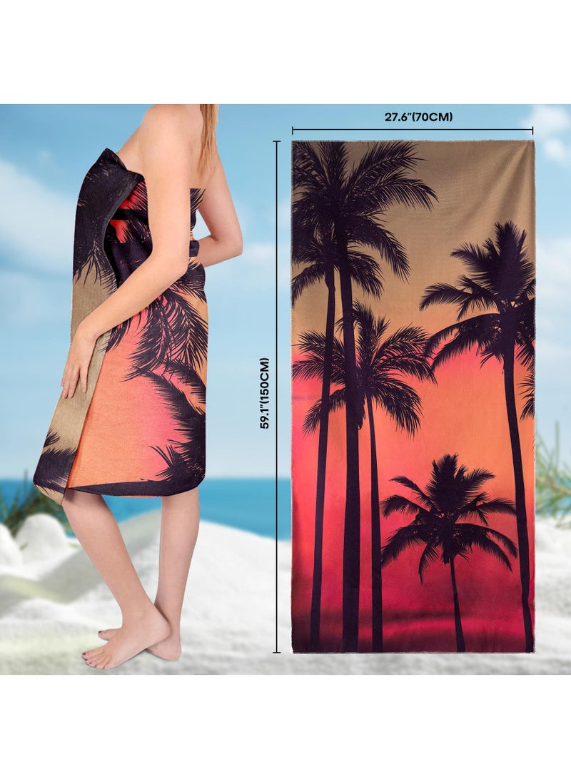 Microfiber Quick-drying Single-sided Printed Beach Swimming Holiday Beach Towel