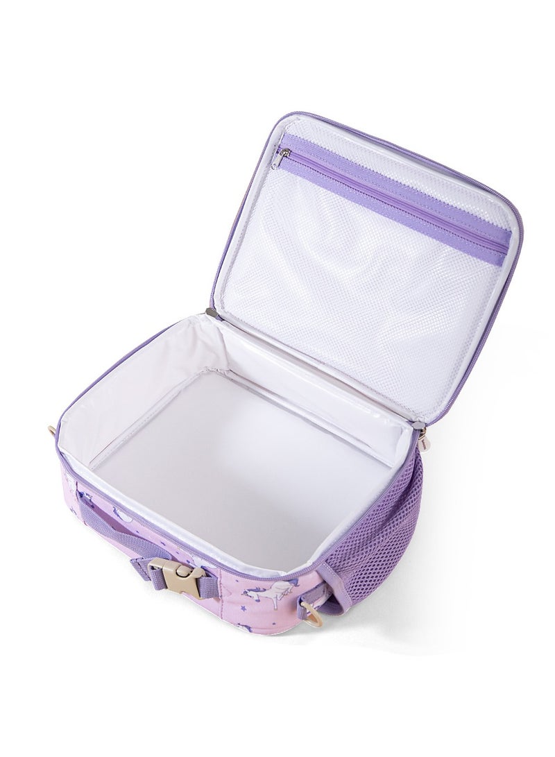 Lunch Bag With Shoulder Strap - Unicorn Purple