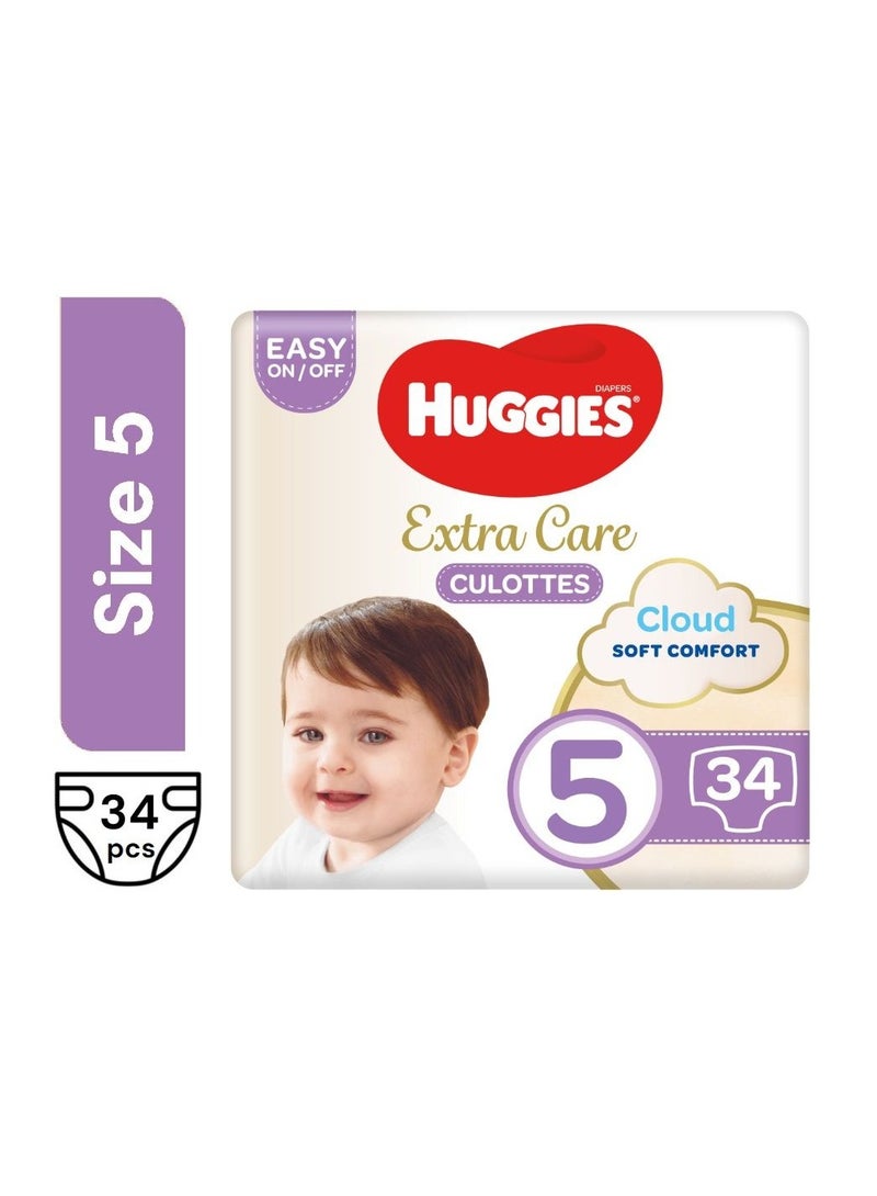 Huggies Diapers Pants No.5 Size 12-17 kg, 34 Diapers