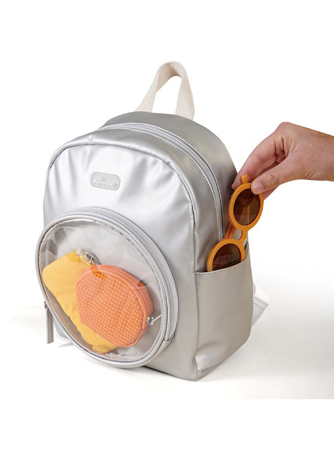 Kids Backpack 11 Inches - Silver