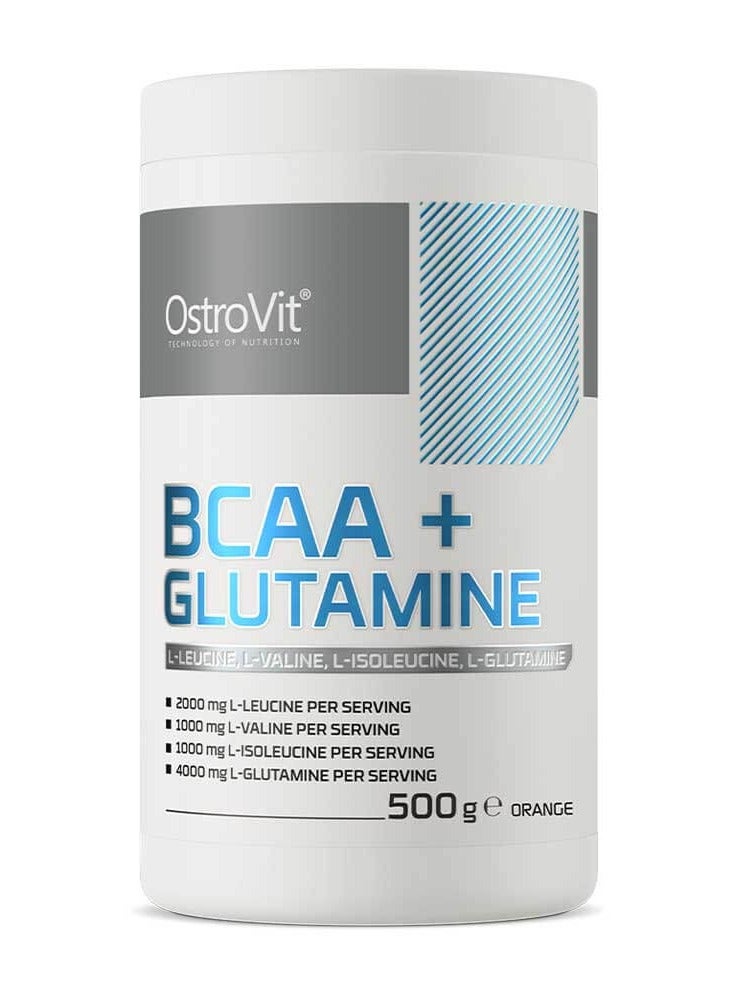 OstroVit BCAA+ Glutamine 500g Orange Flavor 50 Serving