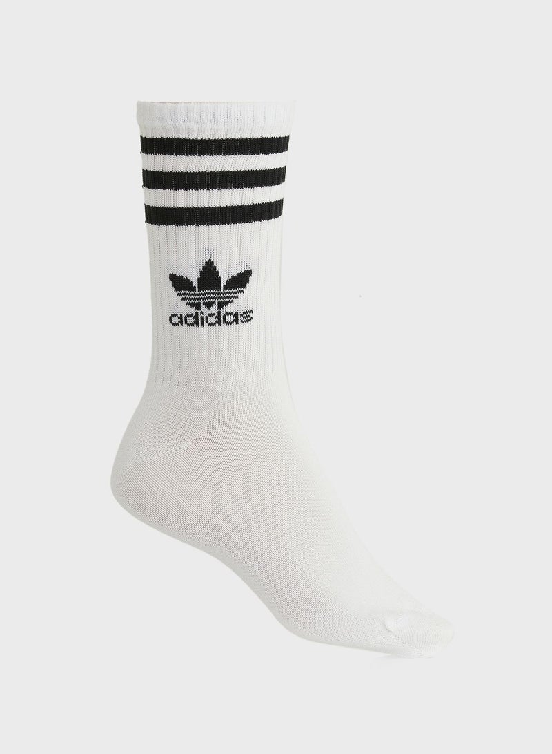 3 Pack Mid Cut Crew Socks