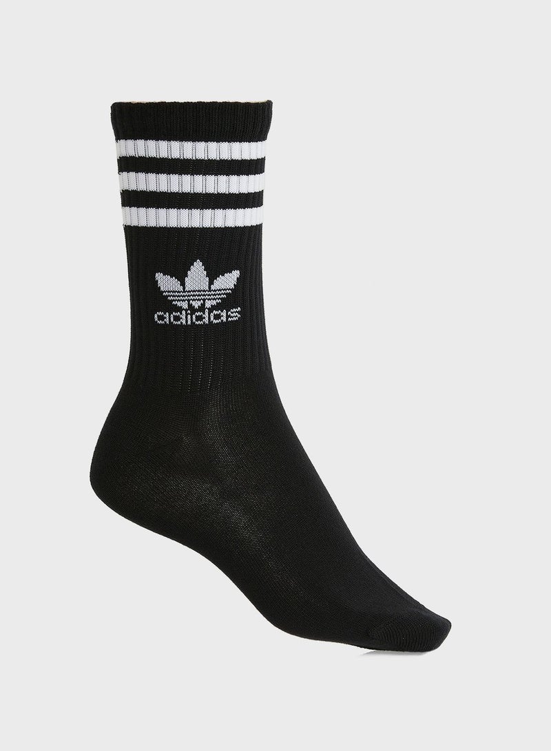3 Pack Mid Cut Crew Socks