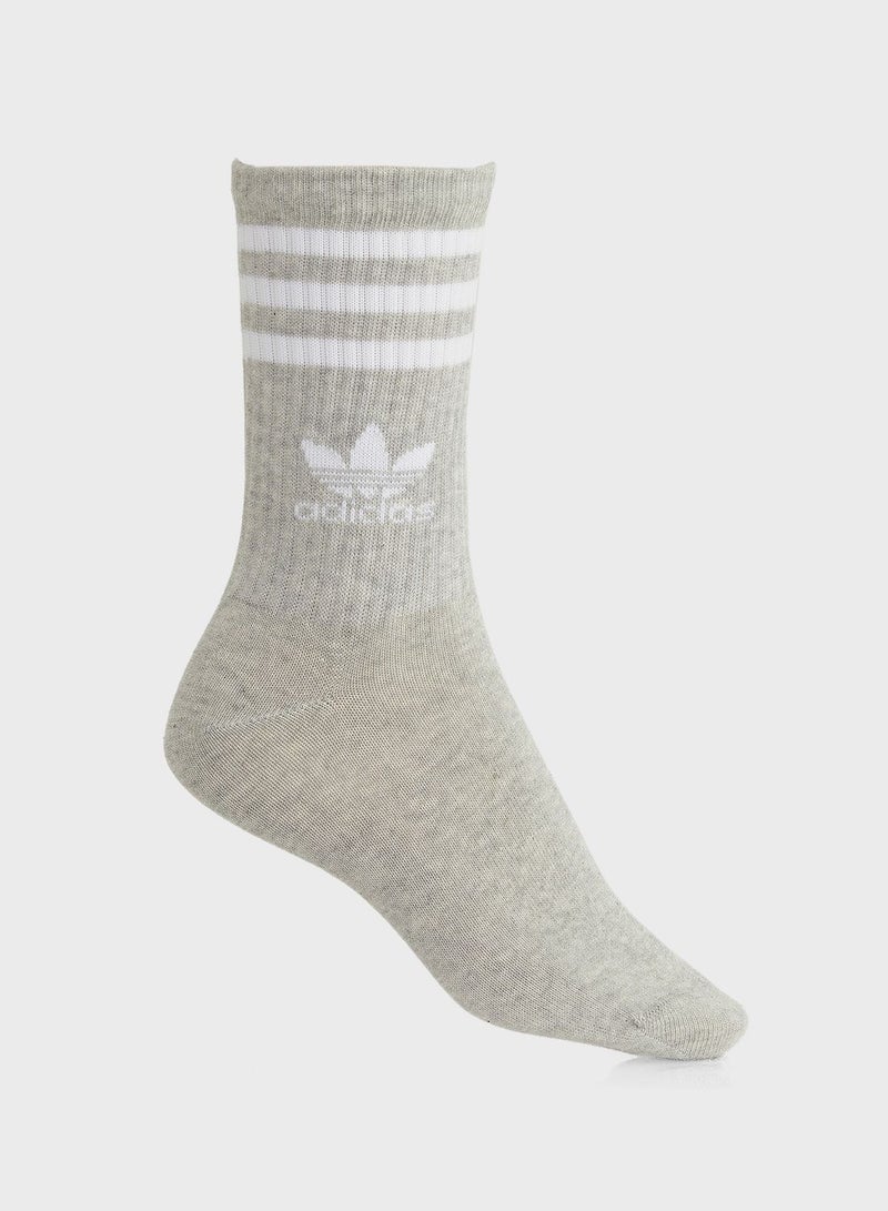 3 Pack Mid Cut Crew Socks