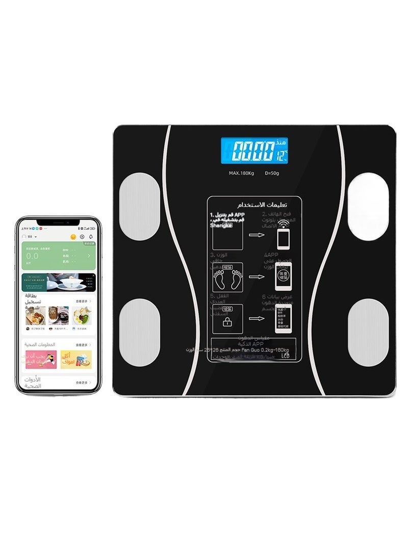 Smart Bluetooth Body Weight Scale, Digital Home Health Scale with Body Fat Measurement and APP Integration