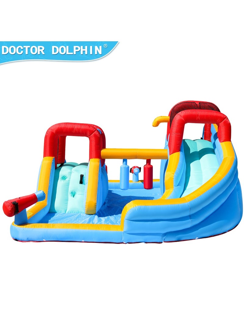 Doctor Dolphin Inflatable Bounce House with Water Slide, Water Blower and Air Blower 73033