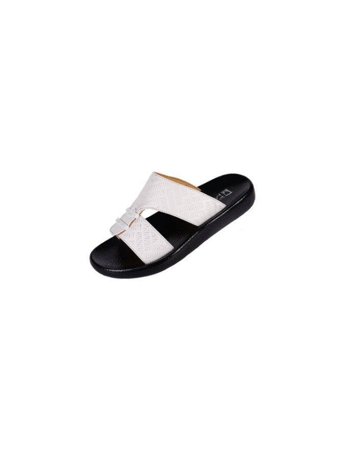 008-3573 Barjeel Uno Boys Arabic Sandals B-63073 White