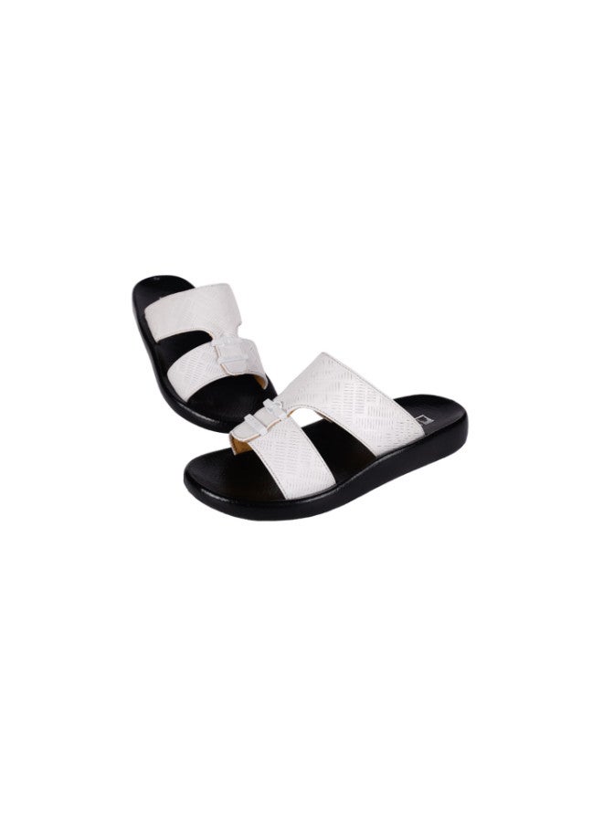 008-3573 Barjeel Uno Boys Arabic Sandals B-63073 White