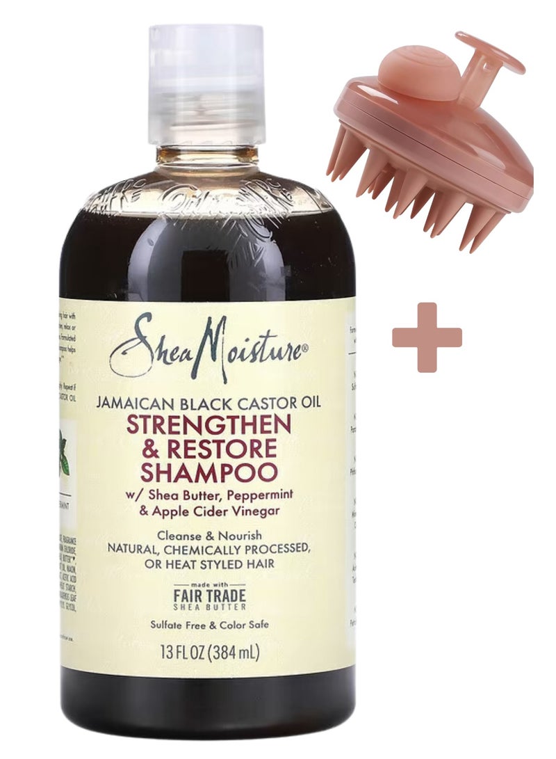 Jamaican Black Castor Oil Strengthen & Restore Shampoo, 13 oz - Promotes Hair Growth, Cleanses and Detoxifies, Sulfate-Free