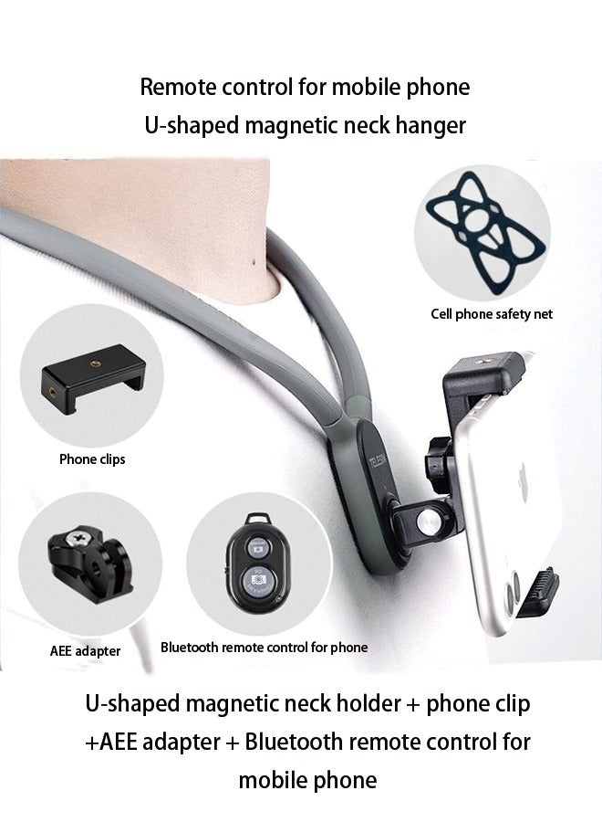 TELESIN Gopro12 Magnetic Halter Bracket Collar X4/X3 Ace DJI Action4 Halter Neck Fixing Bracket