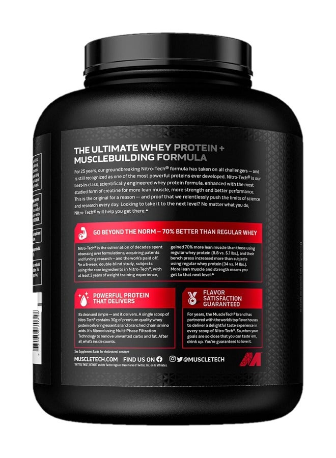 NitroTech Whey Protein Ultimate Muscle Building Formula, Milk Chocolate, 4 LBS