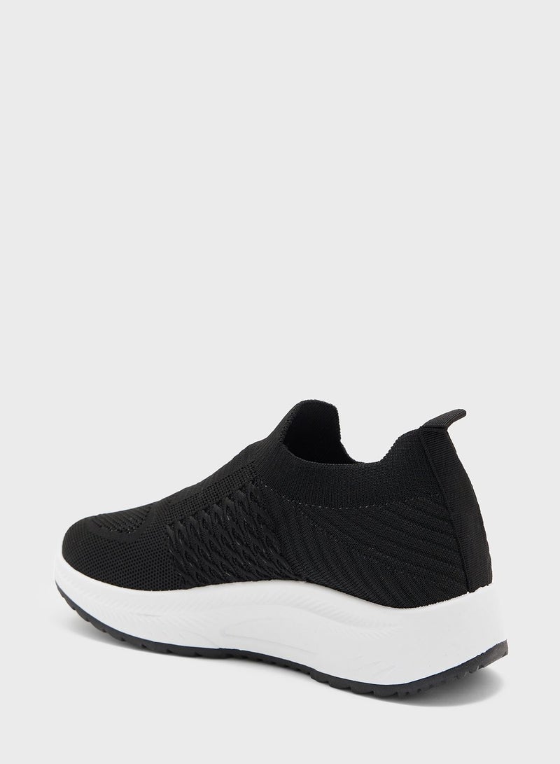 Breathable Knit Slip On Sneakers