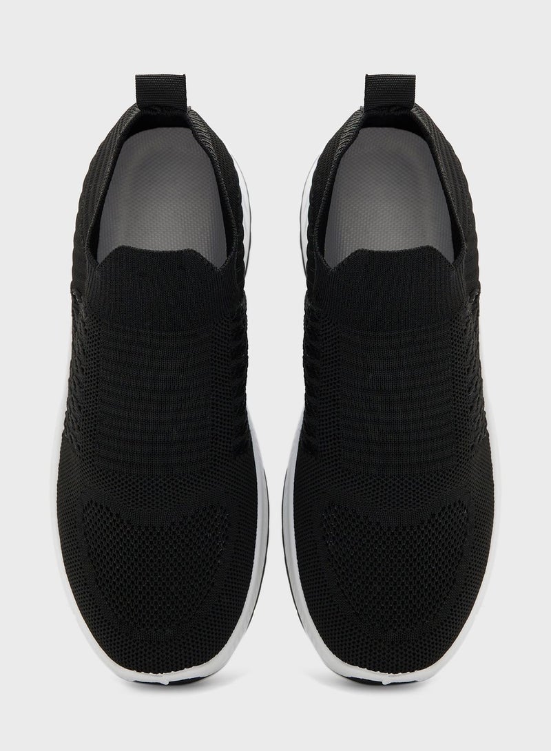 Breathable Knit Slip On Sneakers