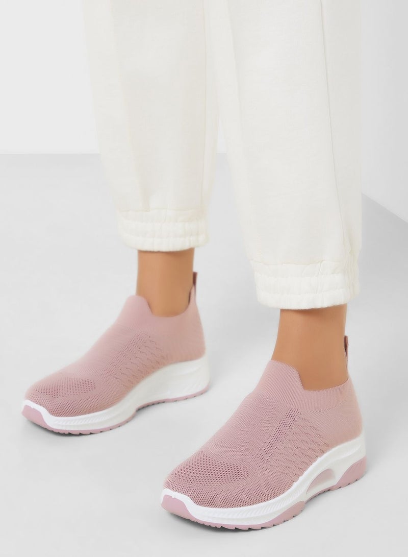 Breathable Knit Slip On Sneakers