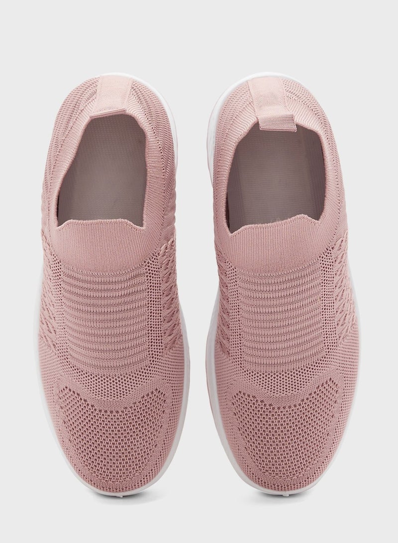 Breathable Knit Slip On Sneakers