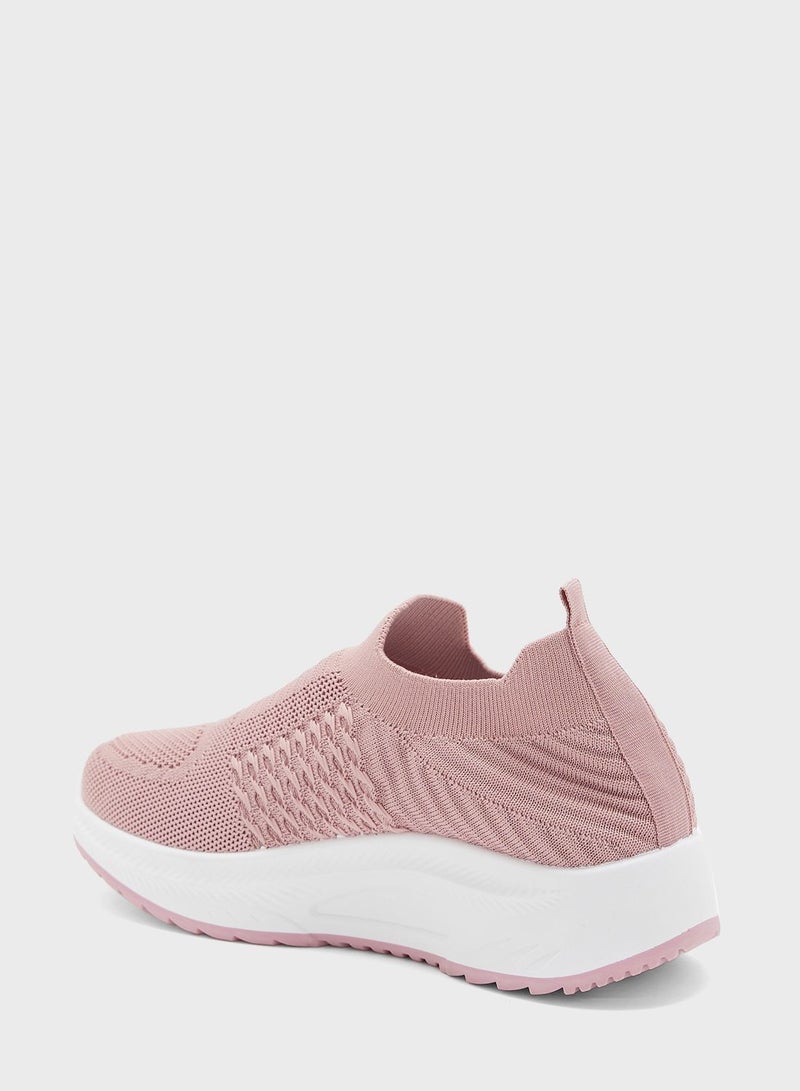 Breathable Knit Slip On Sneakers