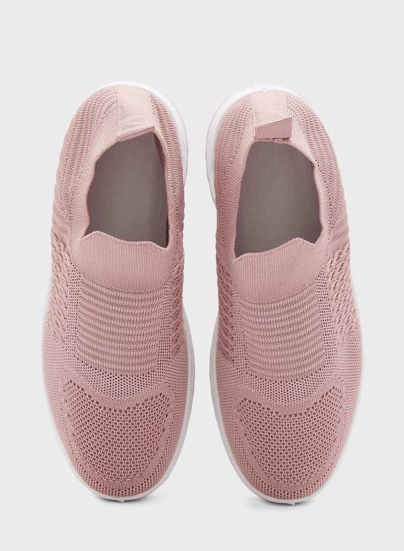 Breathable Knit Slip On Sneakers