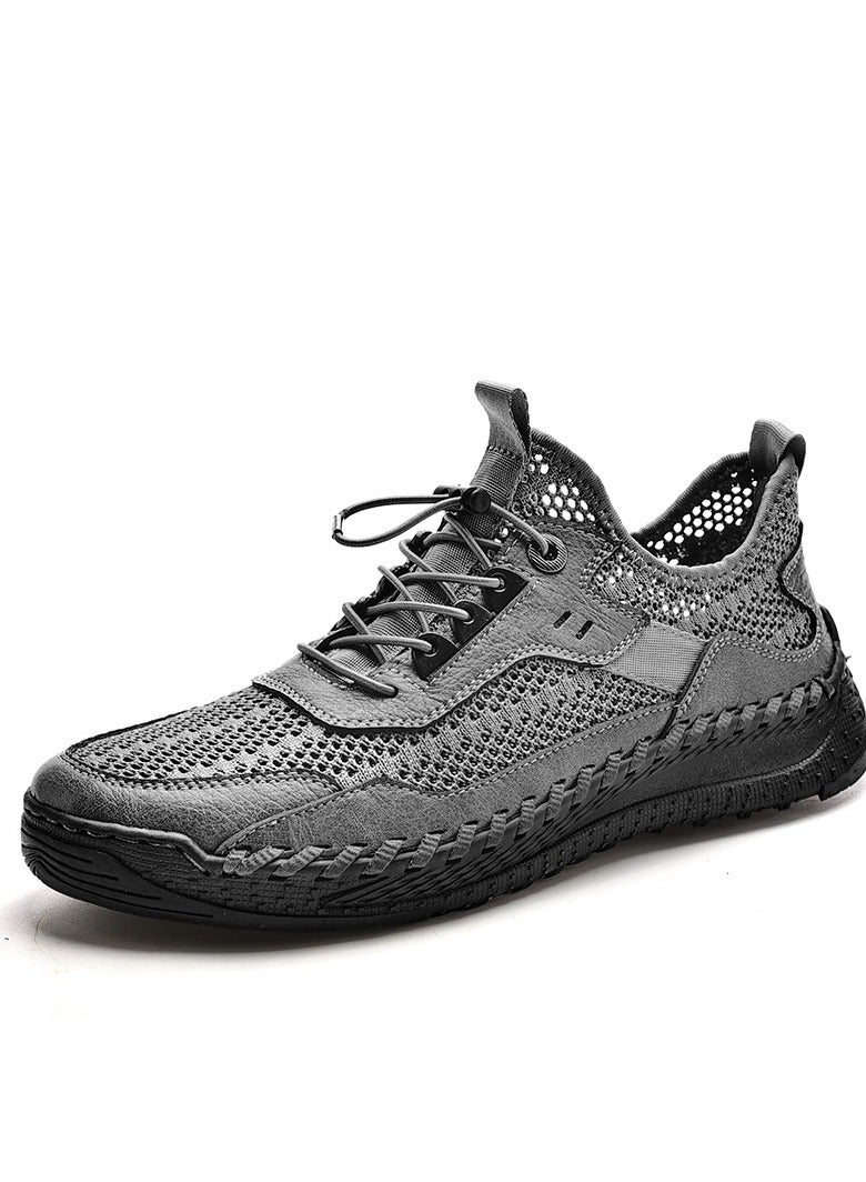 Men's Mesh Shoes, Breathable Sports And Leisure Shoes, Leather Shoes