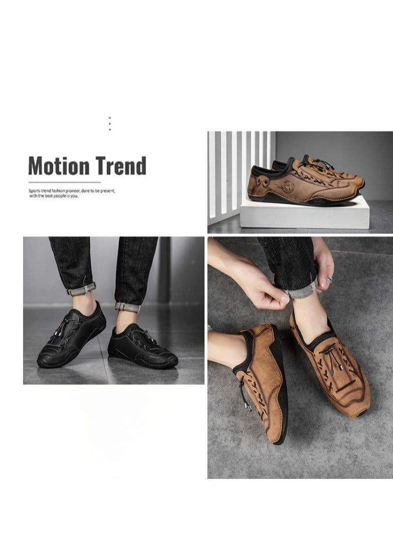 Men's Mesh Shoes, Breathable Sports And Leisure Shoes, Leather Shoes