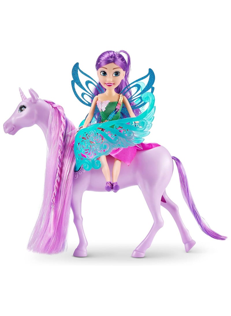 Fairy Princess with Unicorn Doll Set