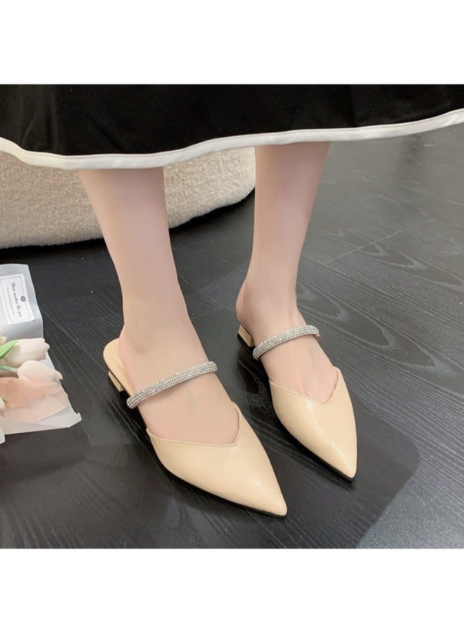 Ladies footwear Elegant Women’s Pointed Toe Simple Square Women