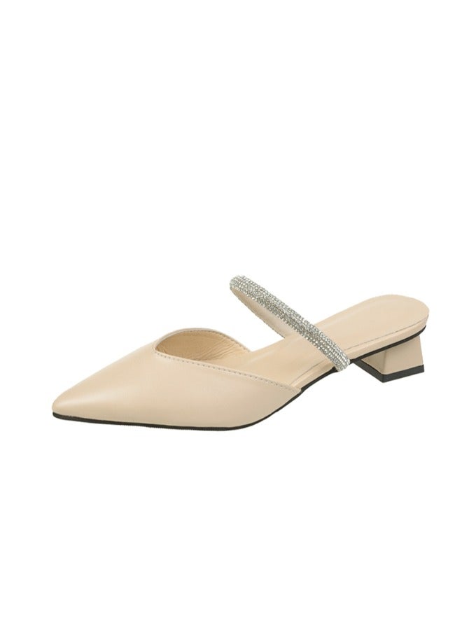 Ladies footwear Elegant Women’s Pointed Toe Simple Square Women