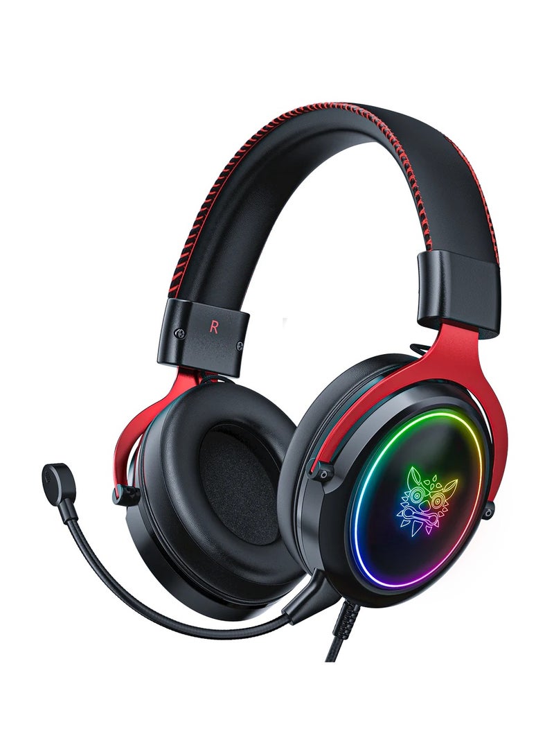 ONIKUMA X10 RGB Wired Gaming Headset With Detachable Mic