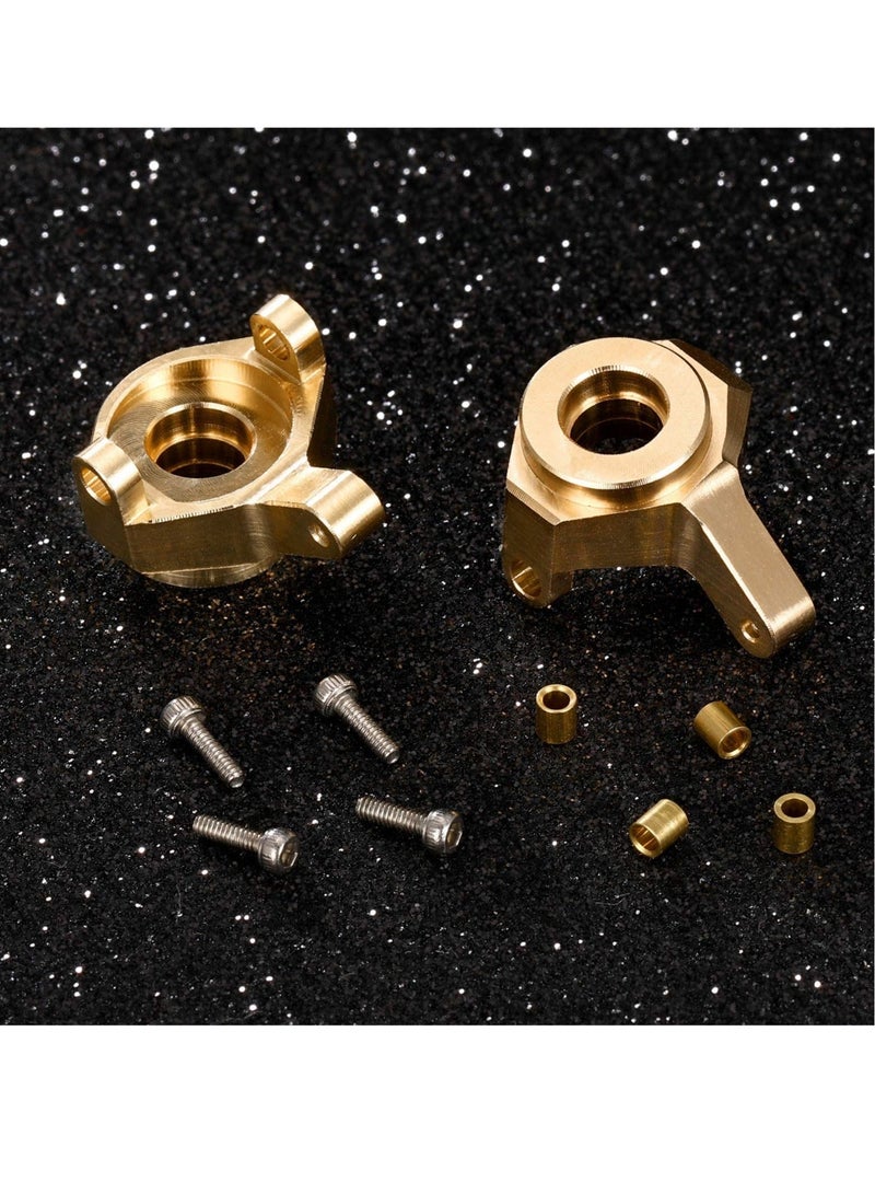 Hex hub Extended Wheel Wheel Spacers Brass Weight Hex Hub Extended Combiner with a Cross Wrench Compatible SCX24 AXI90081 Upgrades Parts 1/24 RC Crawler Car Accessories Golden