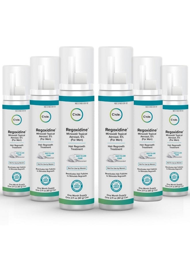 Men'S 5% Minoxidil Foam & Topical Helps Restore Vertex Hair Loss & Thinning Hair Extra Strength Supports Hair Regrowth In Unscented Topical Aerosol Treatment (Foam 6 Month'S Supply)…