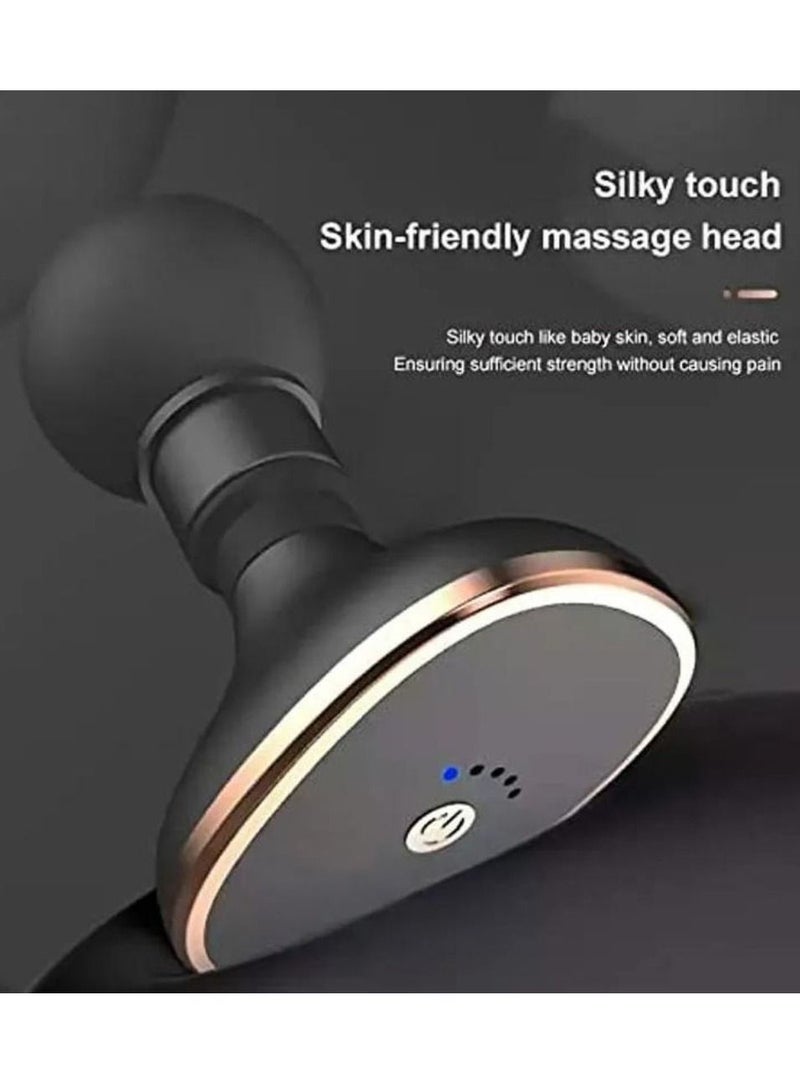 Set of Electric Hot Water Bag with Massager for Body Pain + 5-Speed Mini Portable USB Rechargeable Massage Gun – Deep Tissue Muscle Massager for Body and Neck Pain Relief, Fitness Recovery Tool