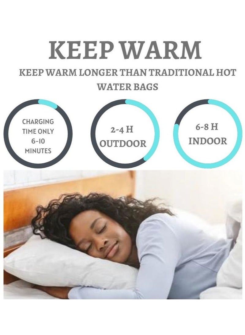 Set of Electric Hot Water Bag with Massager for Body Pain + 5-Speed Mini Portable USB Rechargeable Massage Gun – Deep Tissue Muscle Massager for Body and Neck Pain Relief, Fitness Recovery Tool