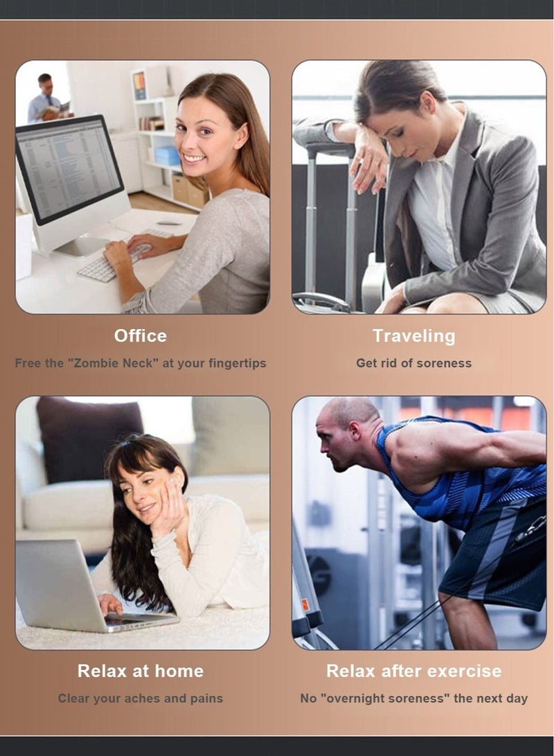 Set of Electric Hot Water Bag with Massager for Body Pain + 5-Speed Mini Portable USB Rechargeable Massage Gun – Deep Tissue Muscle Massager for Body and Neck Pain Relief, Fitness Recovery Tool