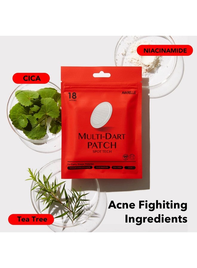 Multidart Spot Tech Microneedle Patch By Avarelle Acne Patches For Earlystage Blemish Stubborn Deep Rooted Pimples Facial Skin Acne Dots For Spots Cruelty Free Certified Carbonfree(18 Ct)
